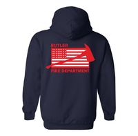 Load image into Gallery viewer, Custom Fire Department Red Flag Hoodie
