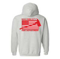 Load image into Gallery viewer, Custom Fire Department Red Flag Hoodie
