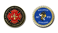 Load image into Gallery viewer, Arlington County Fire Department Ballston Stingers Challenge Coin
