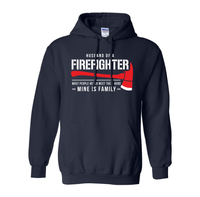 Load image into Gallery viewer, Husband of a Firefighter Hooded Sweatshirt
